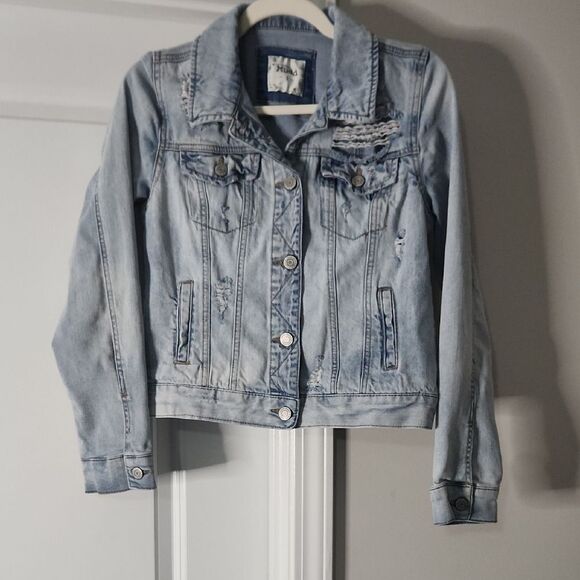 Distressed Denim Jacket | Mudd | Size S - Picture 1 of 5